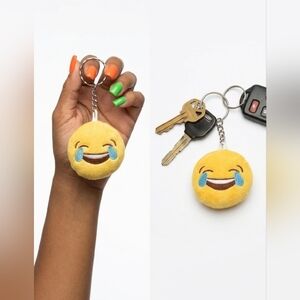Plush Laughing Emoji Keychain NWOT